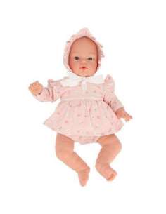 MUÑECO HELENA CON VESTIDO Y GORRITO PINK FLOWERS MONNËKKA