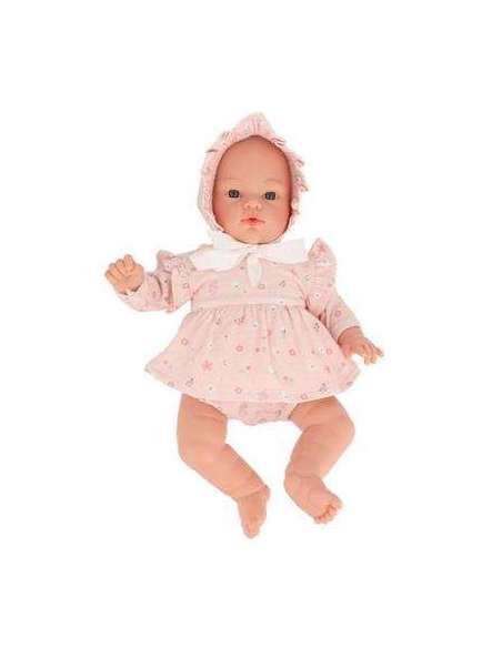 MUÑECO HELENA CON VESTIDO Y GORRITO PINK FLOWERS MONNËKKA