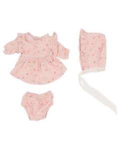 MUÑECO HELENA CON VESTIDO Y GORRITO PINK FLOWERS MONNËKKA 2