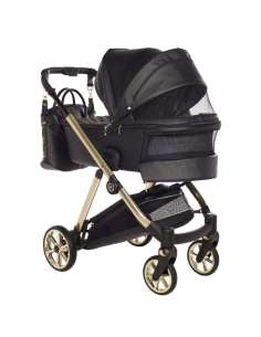 Cochecito Duo Junama Ellegante ArtDeco ECO color Negro 2