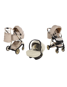 Cochecito Trio Junama Ellegante ArtDeco ECO color Beige