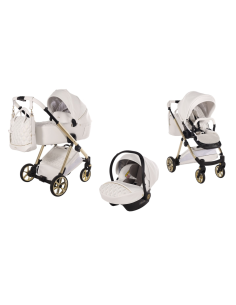 Cochecito Trio Junama Ellegante ArtDeco ECO color Blanco