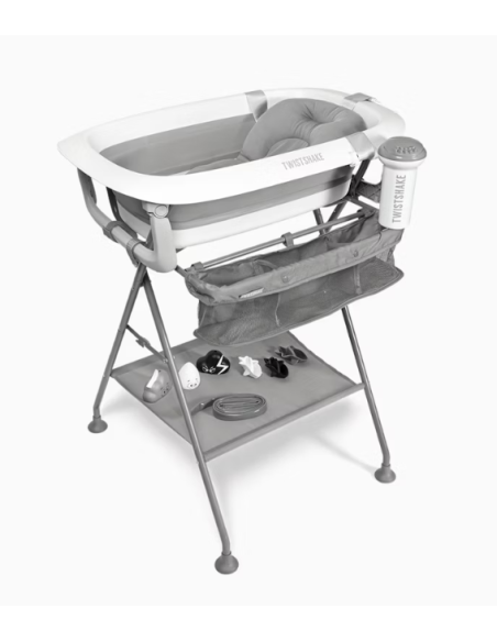 Bañera plegable Twistshake con soporte de baño