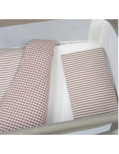 Set Vestidura minicuna edredón+ Bajera + Almohada Rayas...