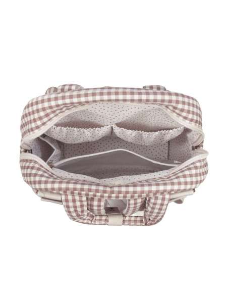 Mochila Cuadro Vichy Moka col. Praliné 1120800668 Walking Mum