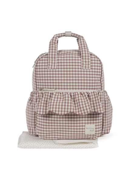 Mochila Cuadro Vichy Moka col. Praliné 1120800668 Walking Mum