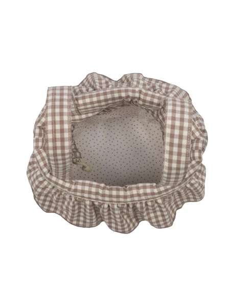 Bolso Bucket Cuadro Vichy Moka col. Praliné 1120800804 Walking Mum