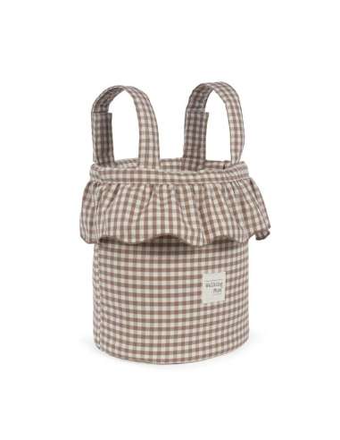 Bolso Bucket Cuadro Vichy Moka col....