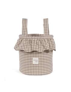 Bolso Bucket Cuadro Vichy Moka col. Praliné 1120800804...