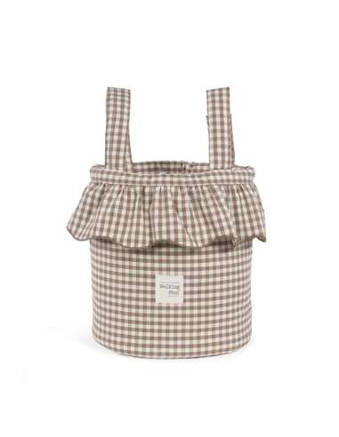 Bolso Bucket Cuadro Vichy Moka col....