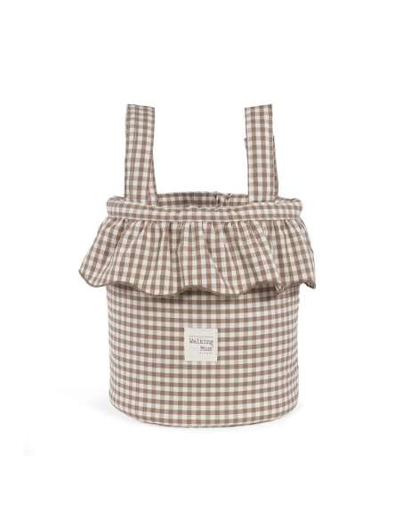 Bolso Bucket Cuadro Vichy Moka col. Praliné 1120800804 Walking Mum