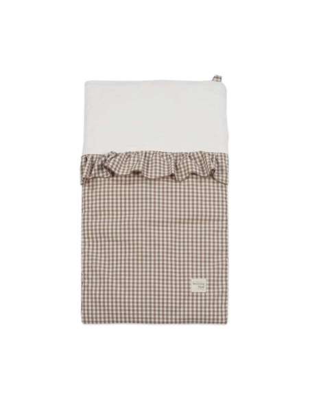 Saco Arrullo Capota Cuadro Vichy Moka col. Praliné 1120800694 Walking Mum
