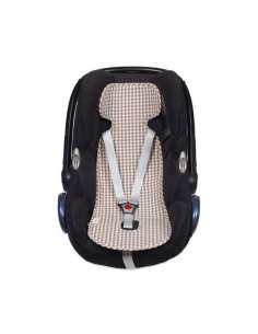 Colchoneta Silla de Auto Cuadro Vichy Moka col. Praliné...