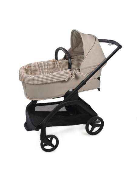 Interior Capazo Dual Cuadro Vichy Moka col. Praliné 1120800704 Walking Mum