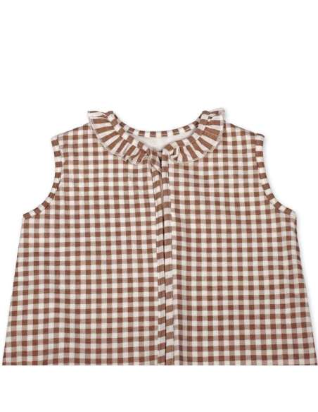 Saco Dormir TOG 0.5 Cuadro Vichy Moka col. Praliné 1120800720 Walking Mum