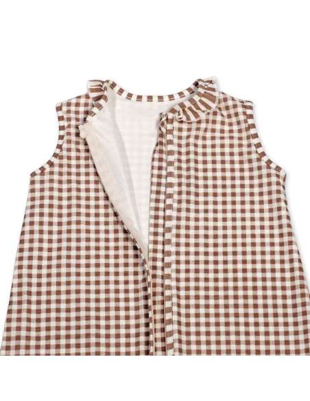 Saco Dormir TOG 0.5 Cuadro Vichy Moka col. Praliné 1120800720 Walking Mum