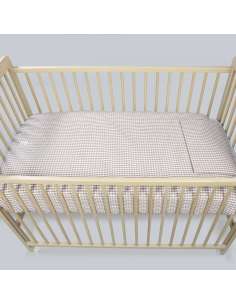 Set Vestidura cuna edredón+ Bajera + Almohada Cuadro...