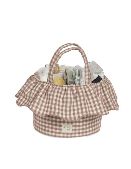 Cesta Organizadora Cuadro Vichy Moka col. Praliné 1120800742 Walking Mum