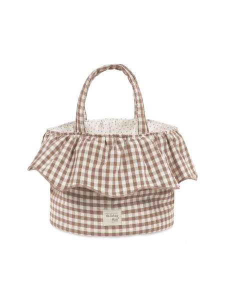 Cesta Organizadora Cuadro Vichy Moka col. Praliné 1120800742 Walking Mum
