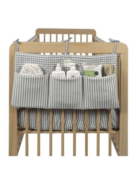 Organizador Cuna Cuadro Vichy Matcha col. Praliné 1120800801 Walking Mum