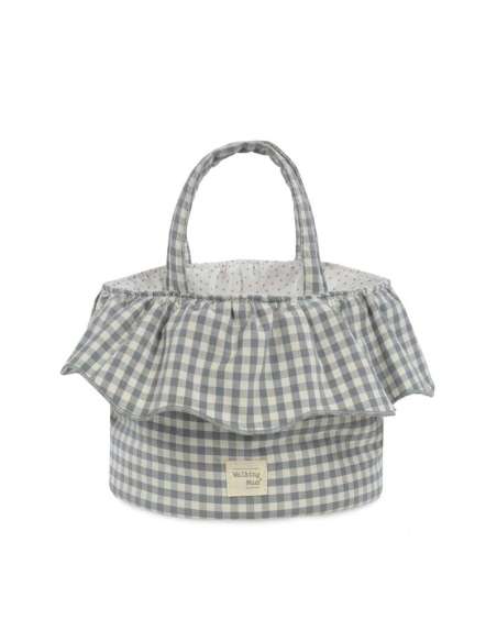 Cesta Organizadora Cuadro Vichy Matcha col. Praliné 1120800743 Walking Mum