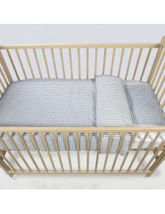 Set Vestidura cuna edredón+ Bajera + Almohada Cuadro...