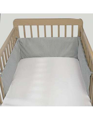 Protector Cuna 120x60cm Cuadro Vichy...