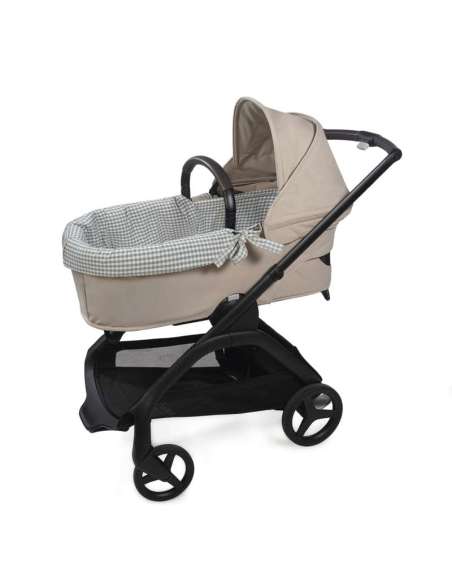 Interior Capazo Dual Cuadro Vichy Matcha col. Praliné 1120800705 Walking Mum