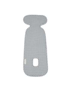 Colchoneta Silla de Auto Cuadro Vichy Matcha col. Praliné... 2