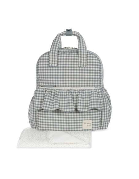 Mochila Cuadro Vichy Matcha col. Praliné 1120800669 Walking Mum