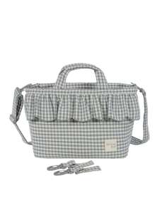 Bolso Organizador Cuadro Vichy Matcha col. Praliné... 2