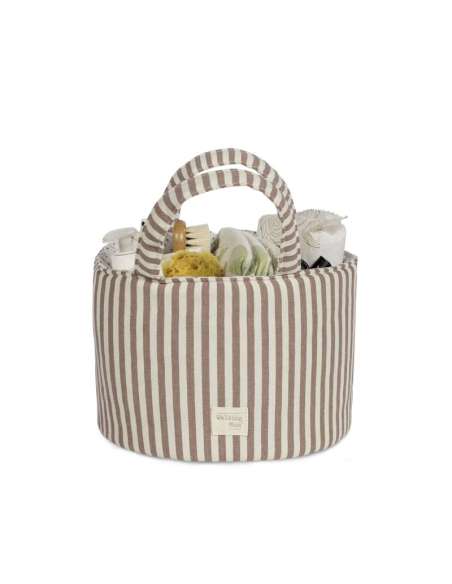 Cesta Organizadora Rayas Moka col. Praliné 1120800744 Walking Mum