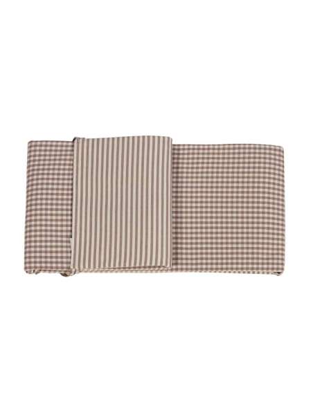 Protector Cuna 120x60cm Rayas Moka col. Praliné 1120800722 Walking Mum