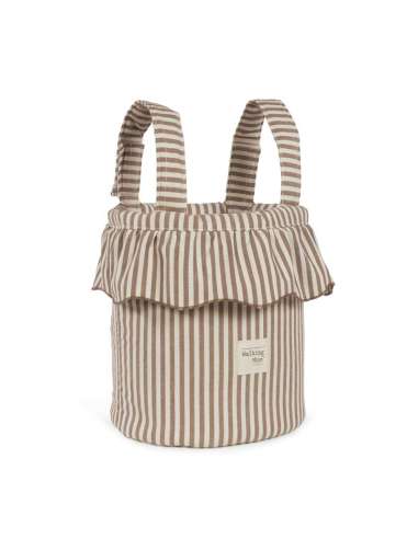 Bolso Bucket Rayas Moka col. Praliné...