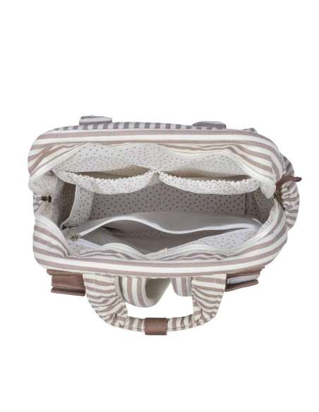 Mochila Rayas Moka col. Praliné 1120800670 Walking Mum