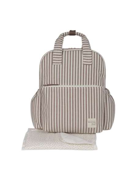 Mochila Rayas Moka col. Praliné 1120800670 Walking Mum