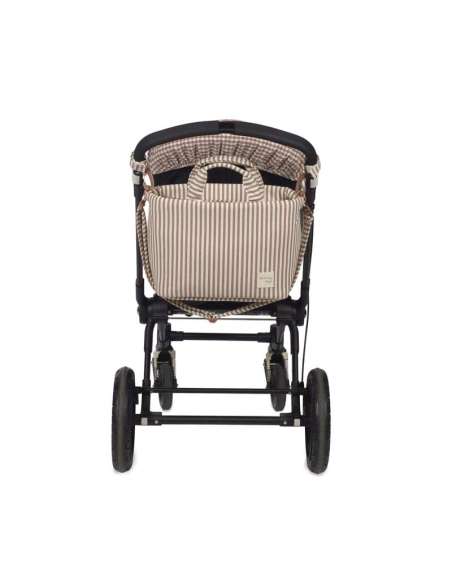 Bolso Organizador Rayas Moka col. Praliné 1120800666 Walking Mum