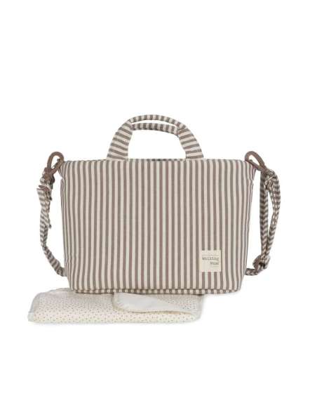 Bolso Organizador Rayas Moka col. Praliné 1120800666 Walking Mum
