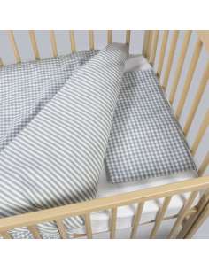 Set Vestidura cuna edredón+ Bajera + Almohada Rayas... 2
