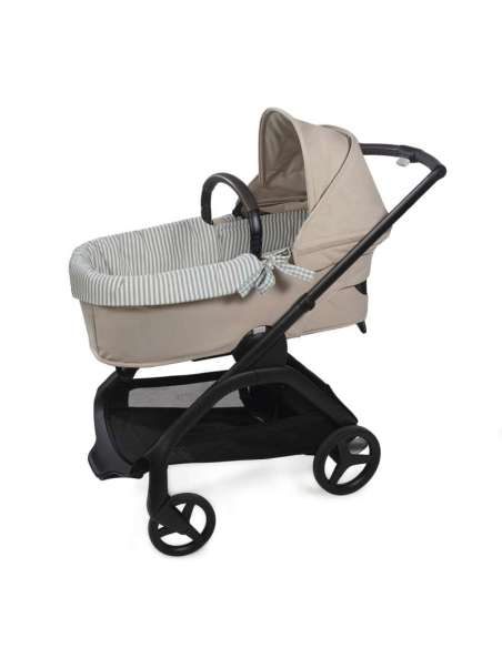 Interior Capazo Dual Rayas Matcha col. Praliné 1120800705 Walking Mum