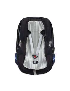 Colchoneta Silla de Auto Rayas Matcha col. Praliné...