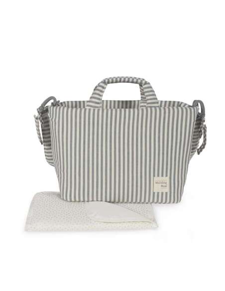Bolso Organizador Rayas Matcha col. Praliné 1120800667 Walking Mum