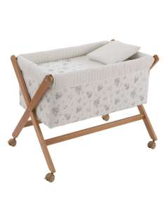 Minicuna Tijera Madera Globe Crudo/Natural 55x87x74cm...