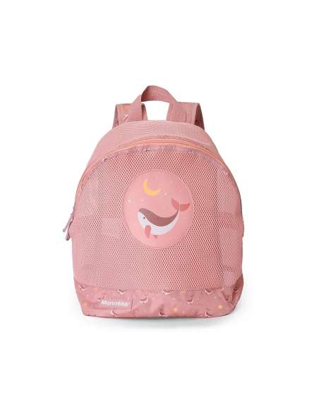 Mochila Infantil Antiarena Monnëka Whale Pink Tutete
