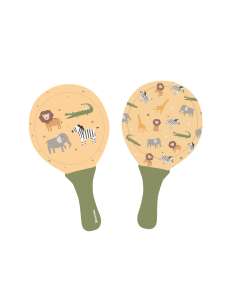 Palas de Playa Neopreno Monnëka Wild Animals con Pelota...