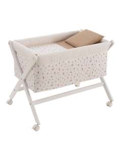 Minicuna Tijera Madera Senda Beige/Blanco 55x87x74cm...