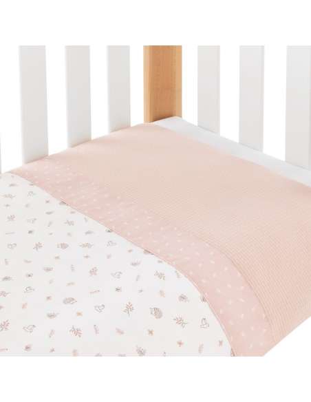 Funda Nórdica Minicuna 70x77x1cm Calma Rosa Cambrass