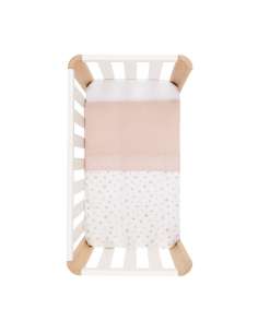 Funda Nórdica Minicuna 70x77x1cm Calma Rosa Cambrass