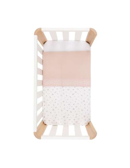 Funda Nórdica Minicuna 70x77x1cm Calma Rosa Cambrass