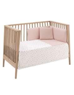 Juego 2 PCS. Colcha I-V. Cuna 60 Calma Rosa 60x120x3cm...